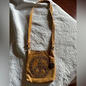 The Sak tan leather, crossbody bag